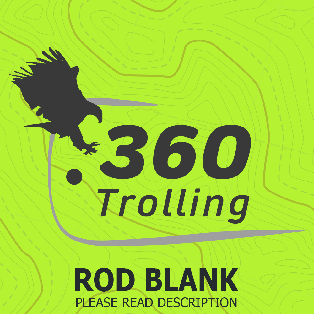 360 Trolling logo with an eagle silhouette on a green background