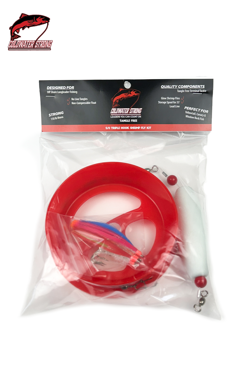 Long Leader Triple 5/0 Shrimp Fly Kit - Coldwater Strong
