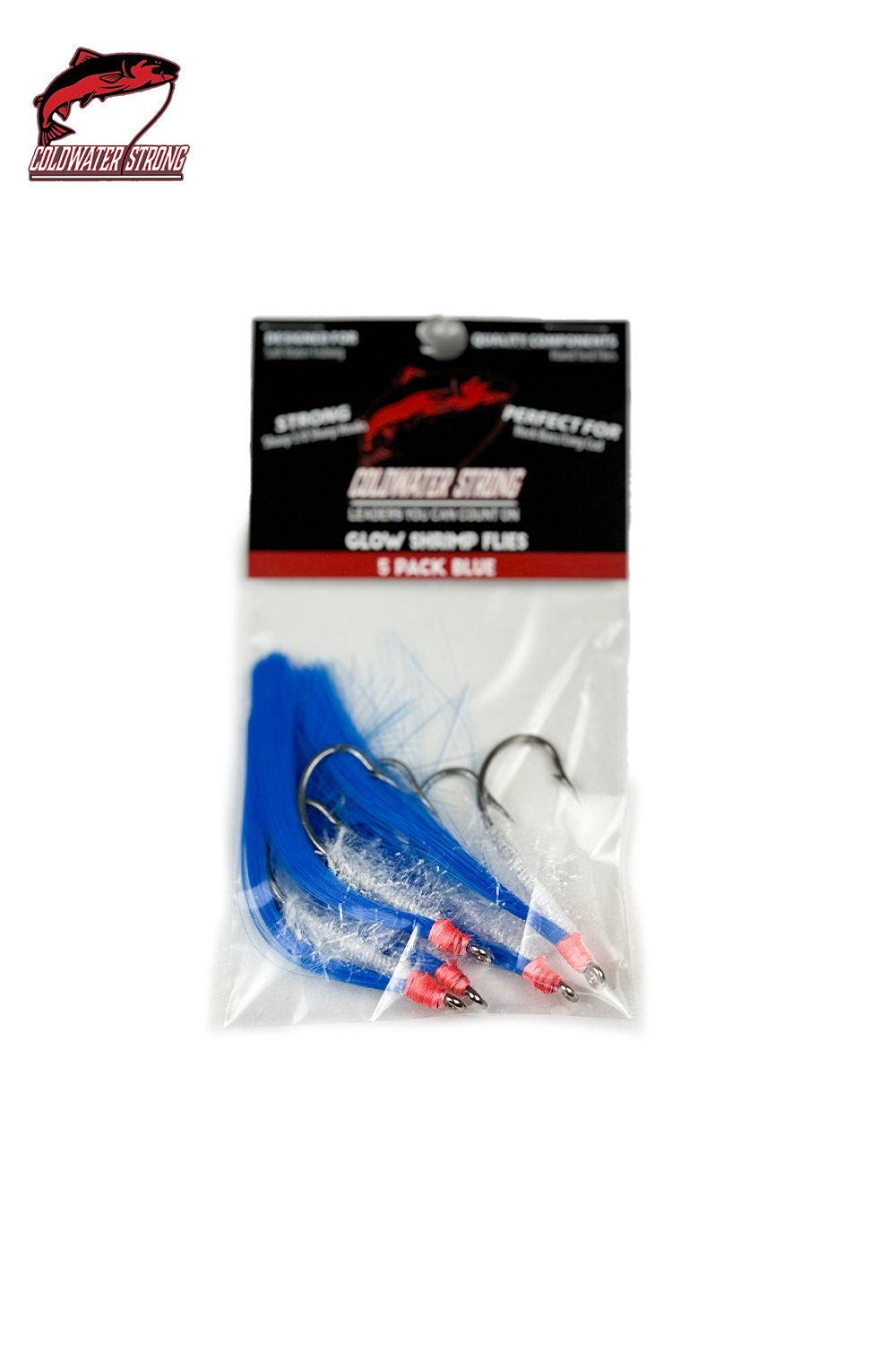 5/0 Glow Shrimp Flies (5 Pack) - Coldwater Strong