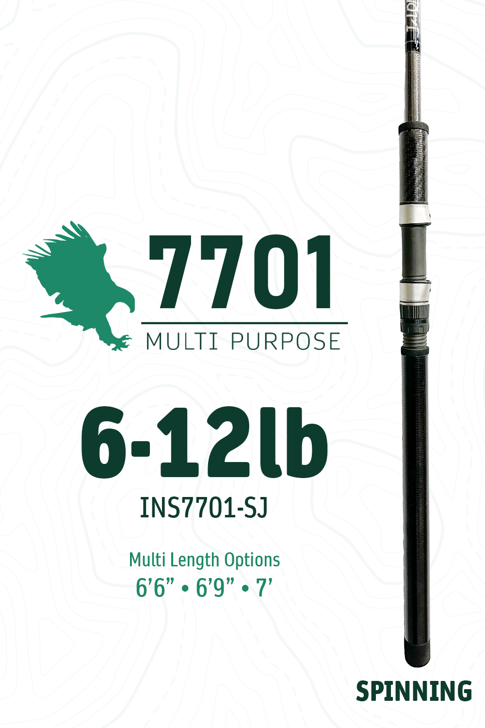 7701 SJ • 6-12lbs | 6'6" · 6'9" · 7' | Spinning