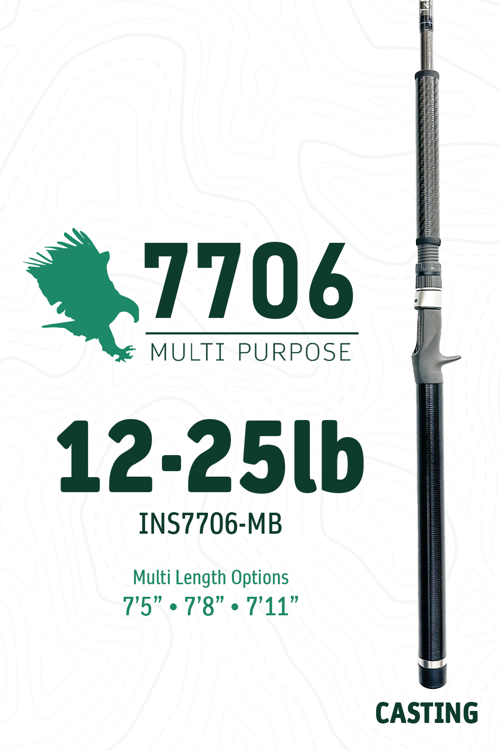 7706 MB • 12-25lbs | 7'5" · 7'8" · 7'11" | Casting