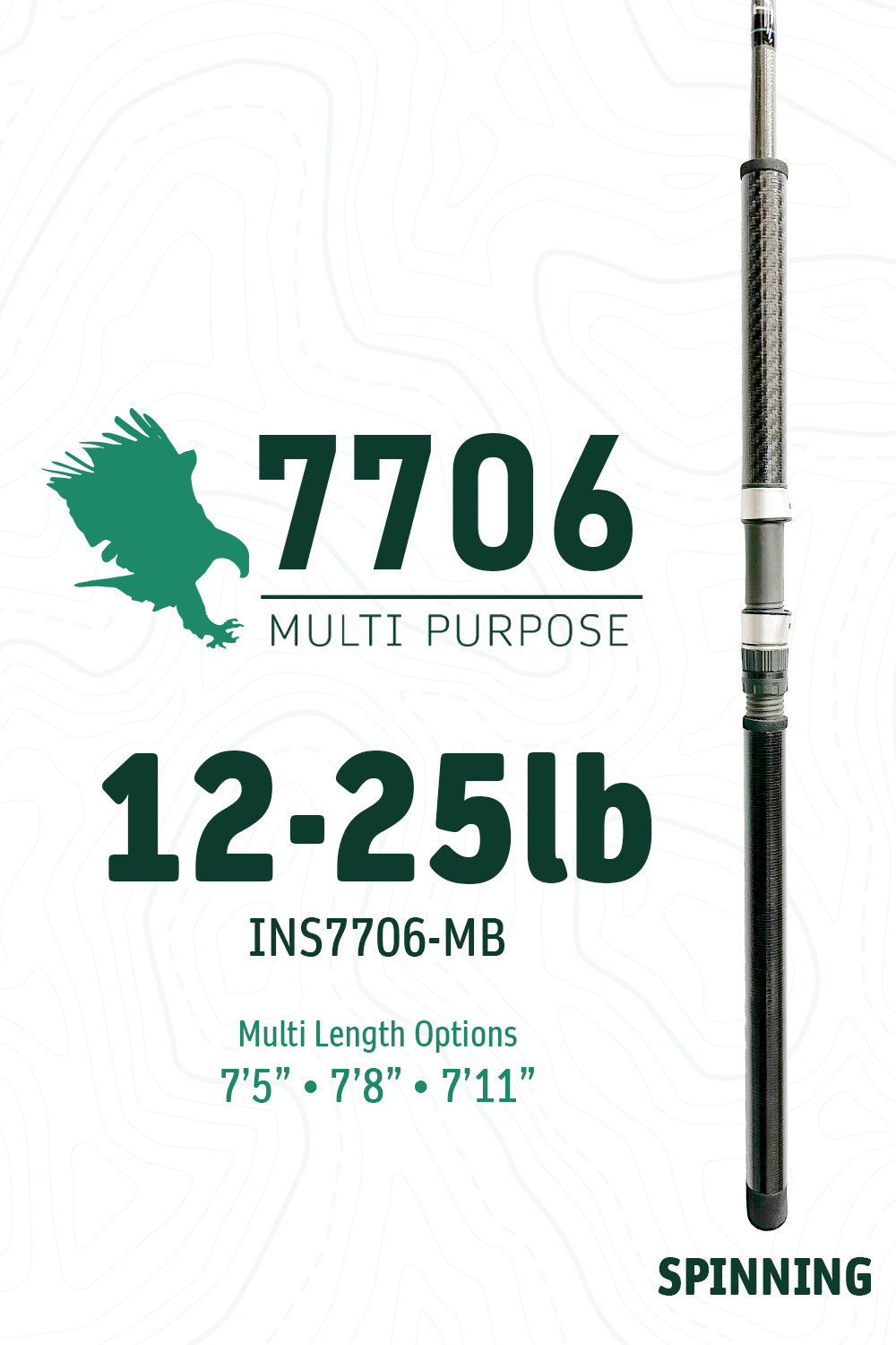 7706 MB • 12-25lbs | 7'5" · 7'8" · 7'11" | Spinning