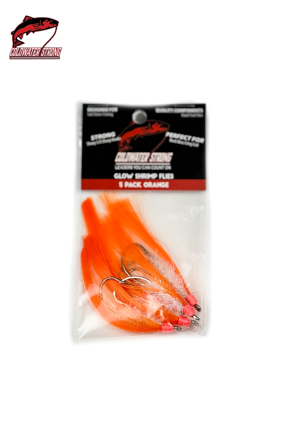 5/0 Glow Shrimp Flies (5 Pack) - Coldwater Strong