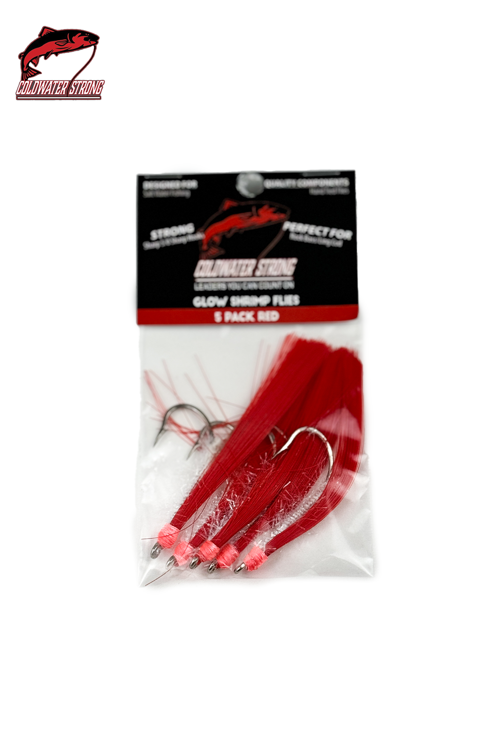 5/0 Glow Shrimp Flies (5 Pack) - Coldwater Strong