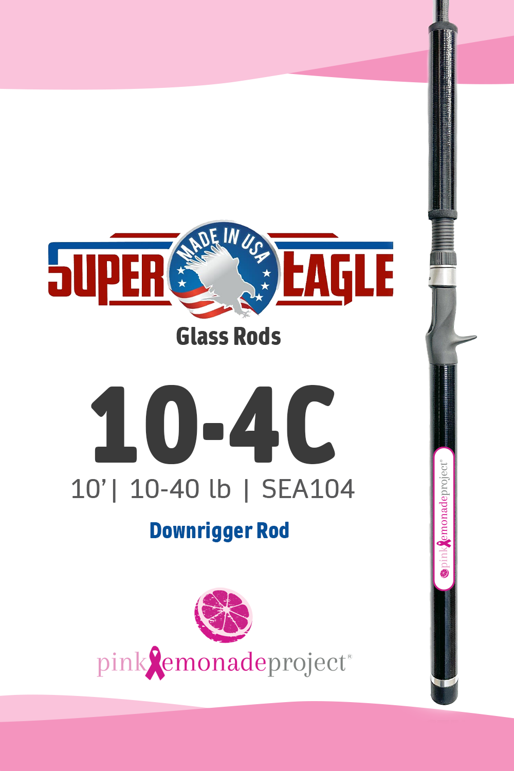 PINK SEA104DR • SE 10-4C | 10' | 10-40lbs (Fiberglass)