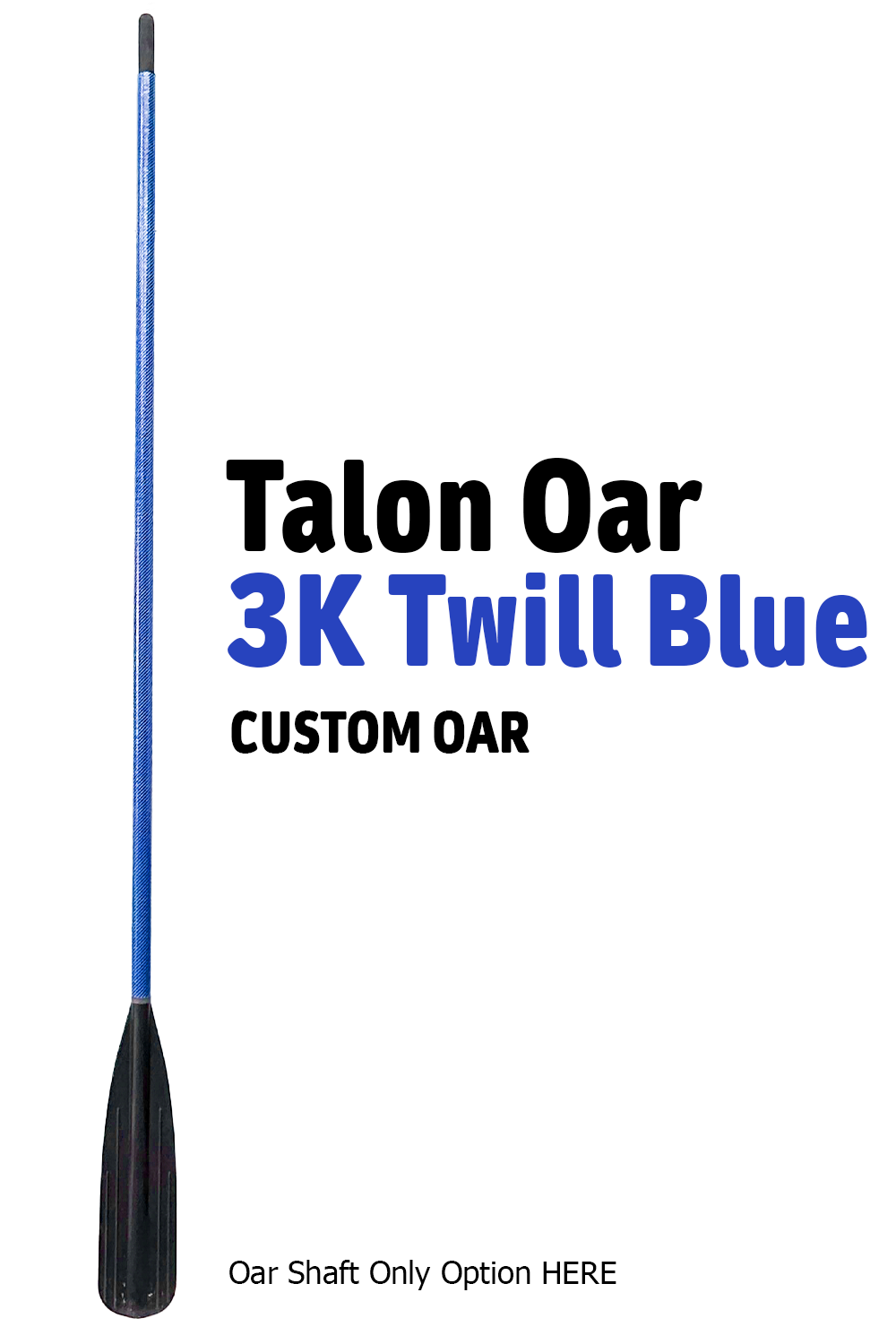 Talon Oar - 3K Twill Blue