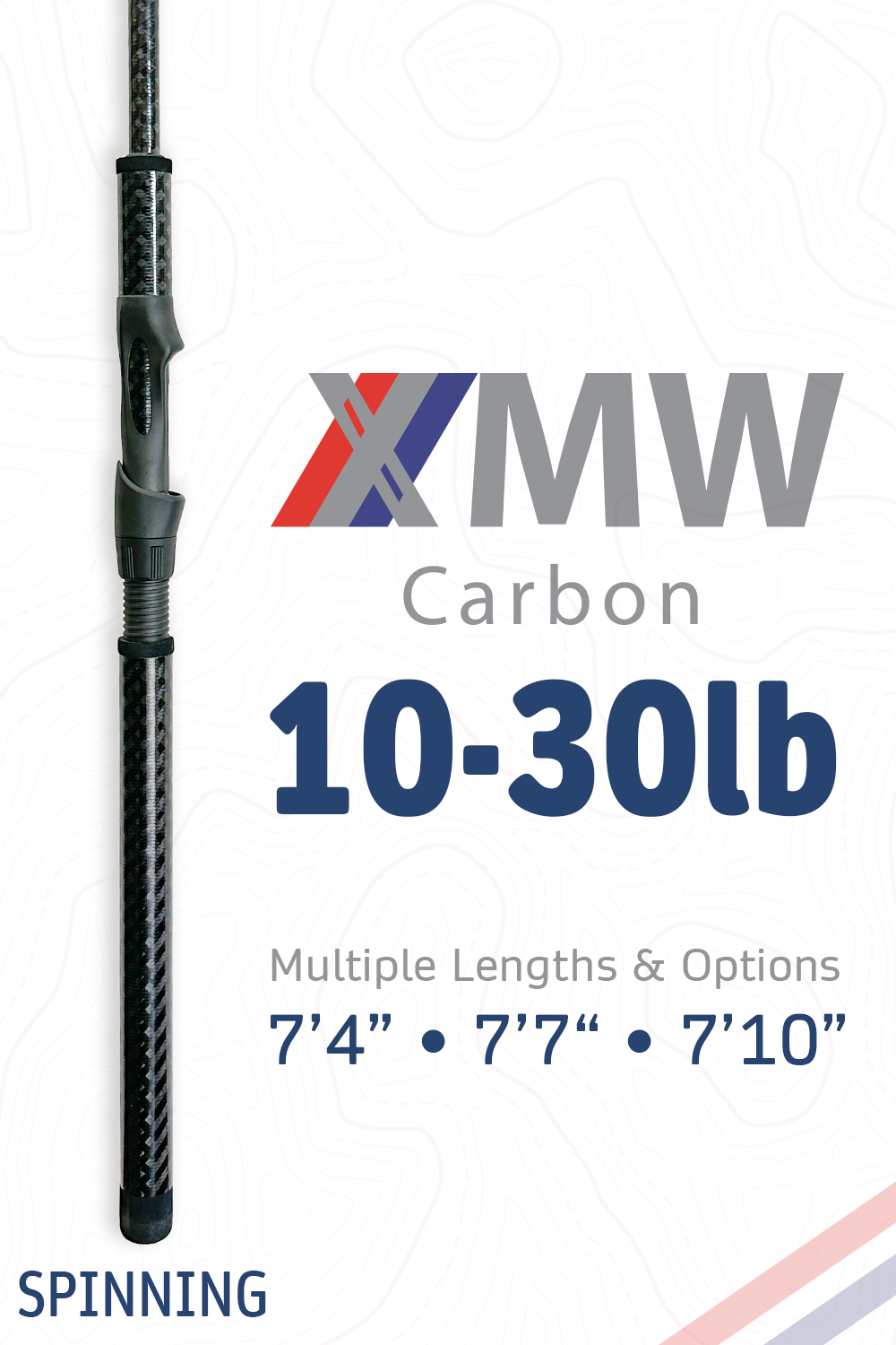 XMW_Carbon • 10-30lb | 7'4" · 7'7" · 7'10" | Spinning