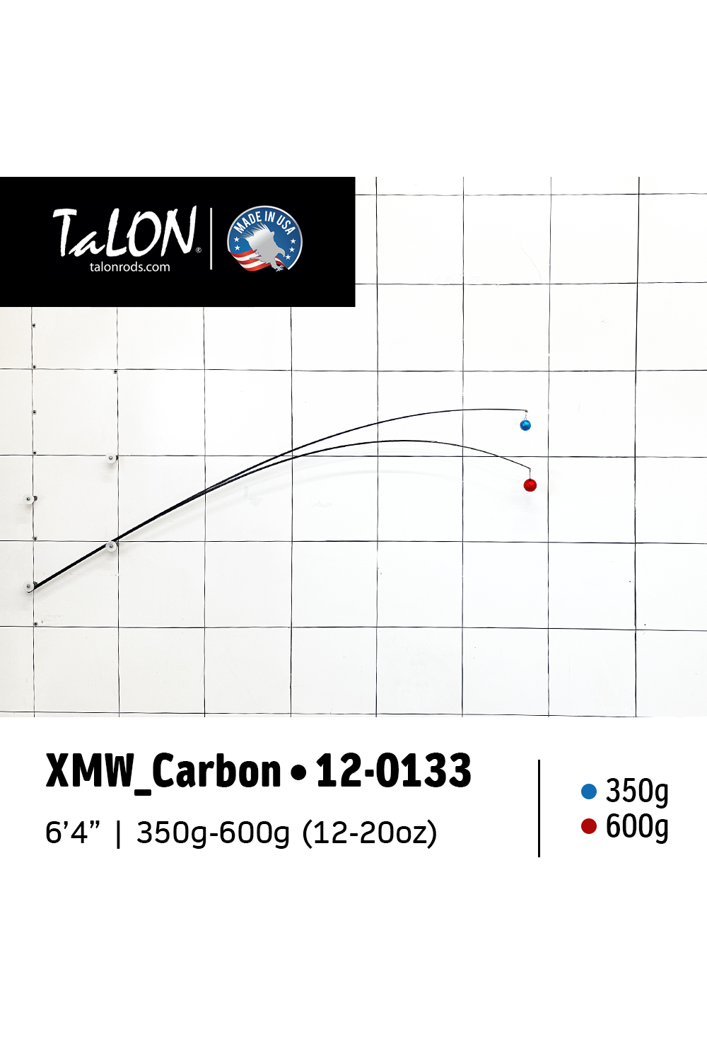12-0133B (SPJX 4PW) • 350g - 600g | 6'4" | XMW_Carbon - D.I.Y. ROD BLANK