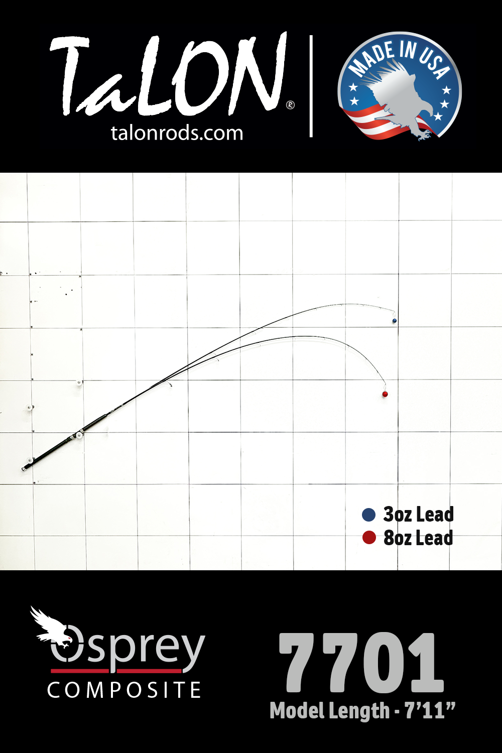 7701B (ML)• 6-12lb | 7'5" | Composite - D.I.Y. ROD BLANK