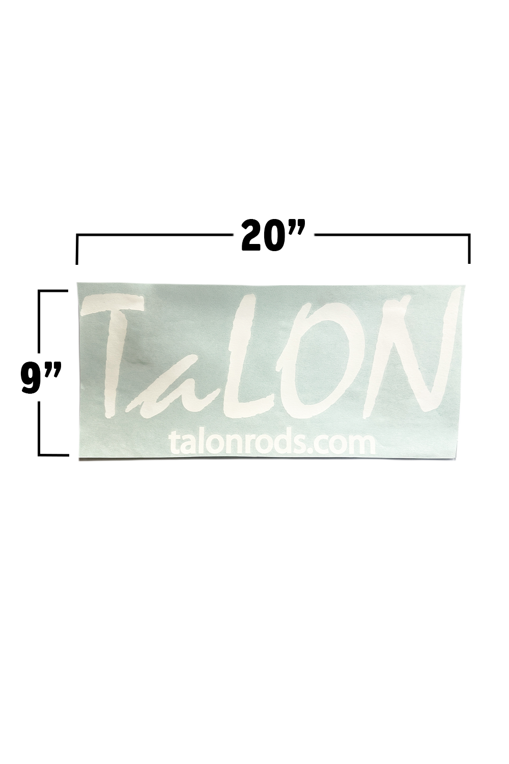 White Vinyl Boat Decal • 9" x 20"