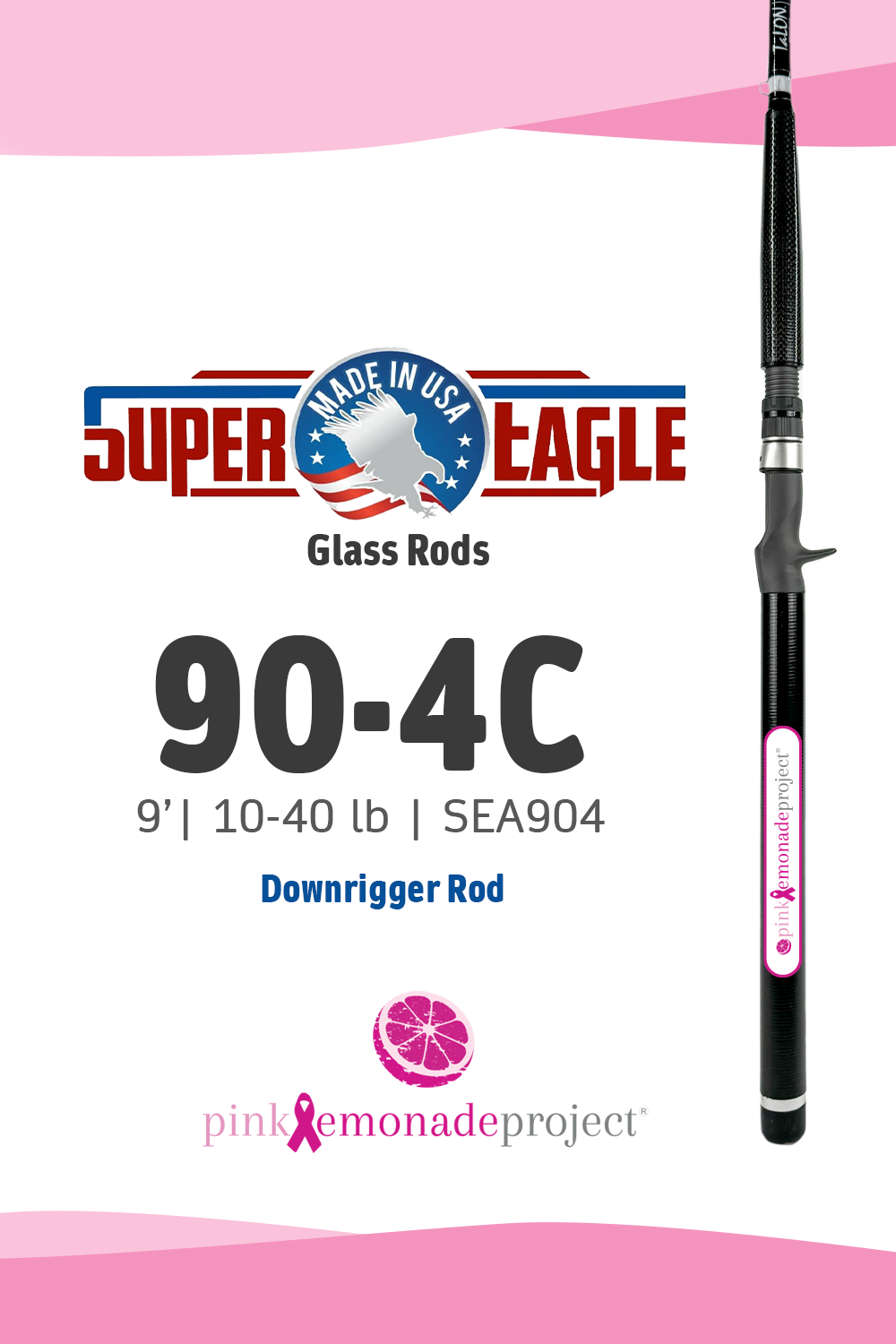 PINK LEMONADE - SEA904DR • SE 90-4C | 9' | 10-40lbs (Fiberglass)
