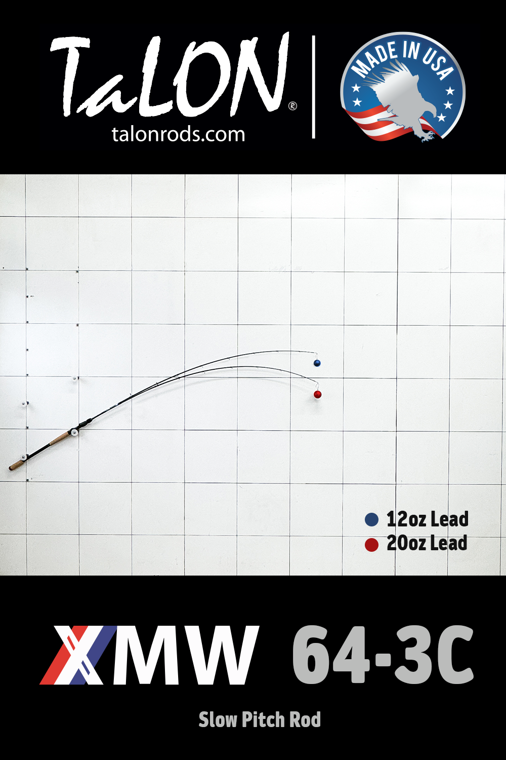 XMW 64-3C - 6'4" | 350-600g | XMW64SPMH (Slow Pitch)